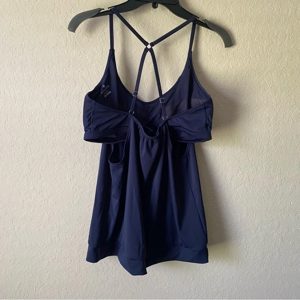 Athleta | Women's Dark Blue Swim Tankini Top Size 38 D/DD Beach Vacation Pool